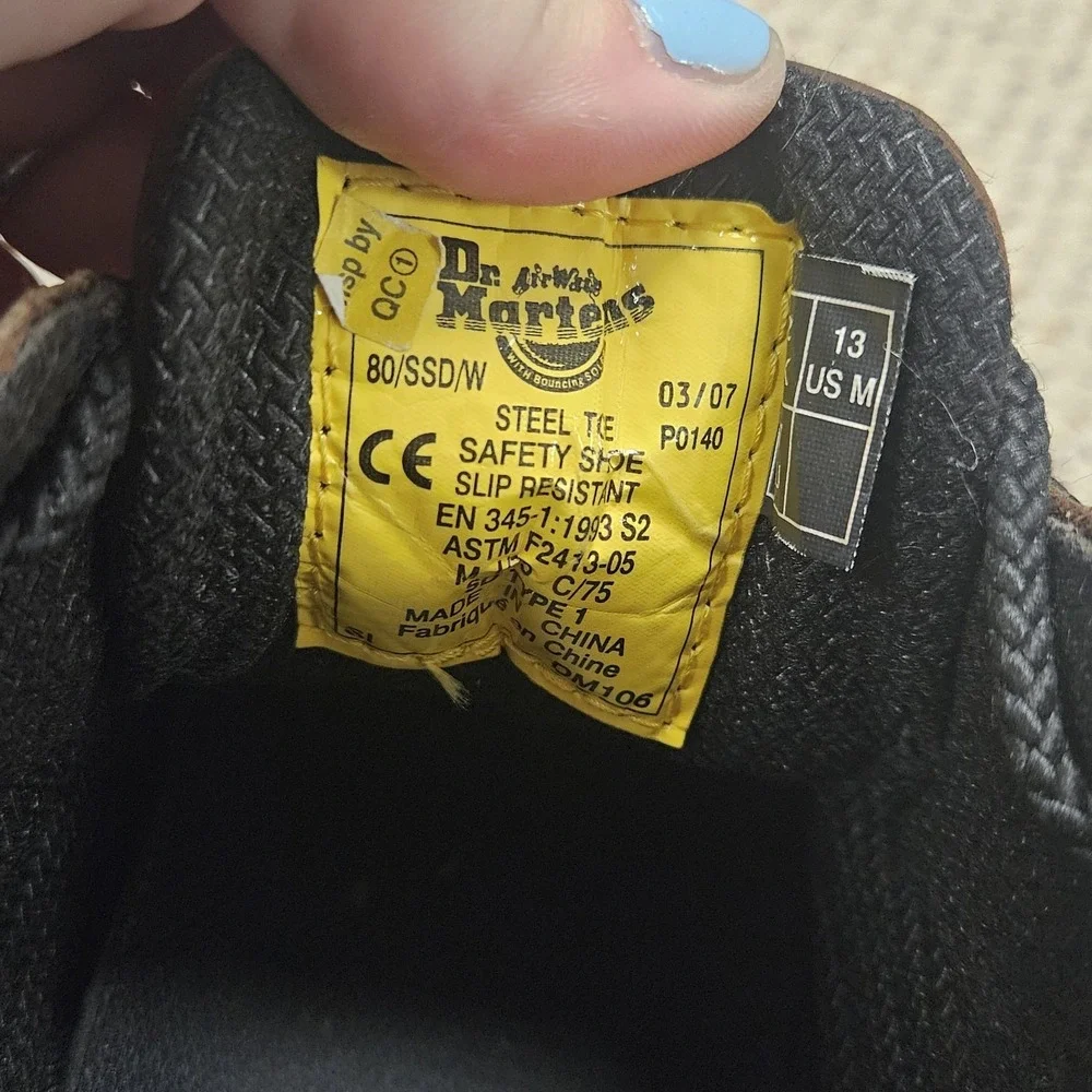 Dr Martens Industrial Steel Toe Shoes Slip‎ Resistant  Men's 13 ASTM F2413-05